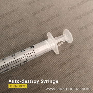 Self-destroying Safety Vaccination Syringe